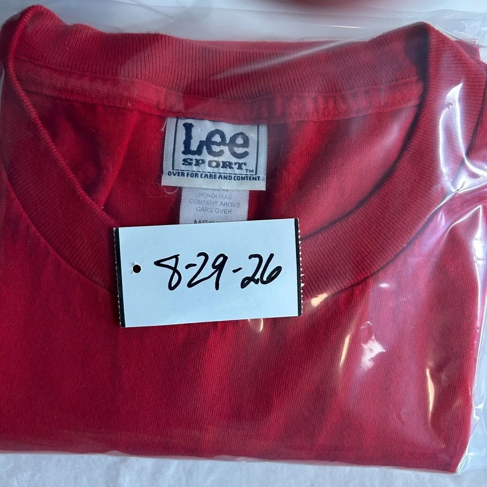 Vintage Lee T-Shirt Womens M Red Graphic Ohio State Buckeyes Short Sleeve